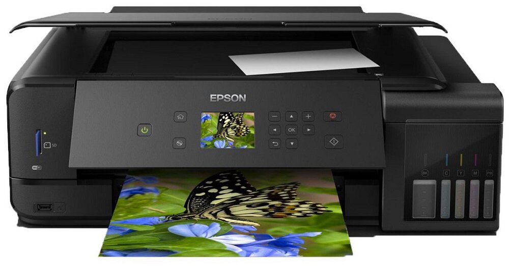 Urządzenie EPSON EcoTank L7180 czytelny wyświetlacz łatwa obsługa