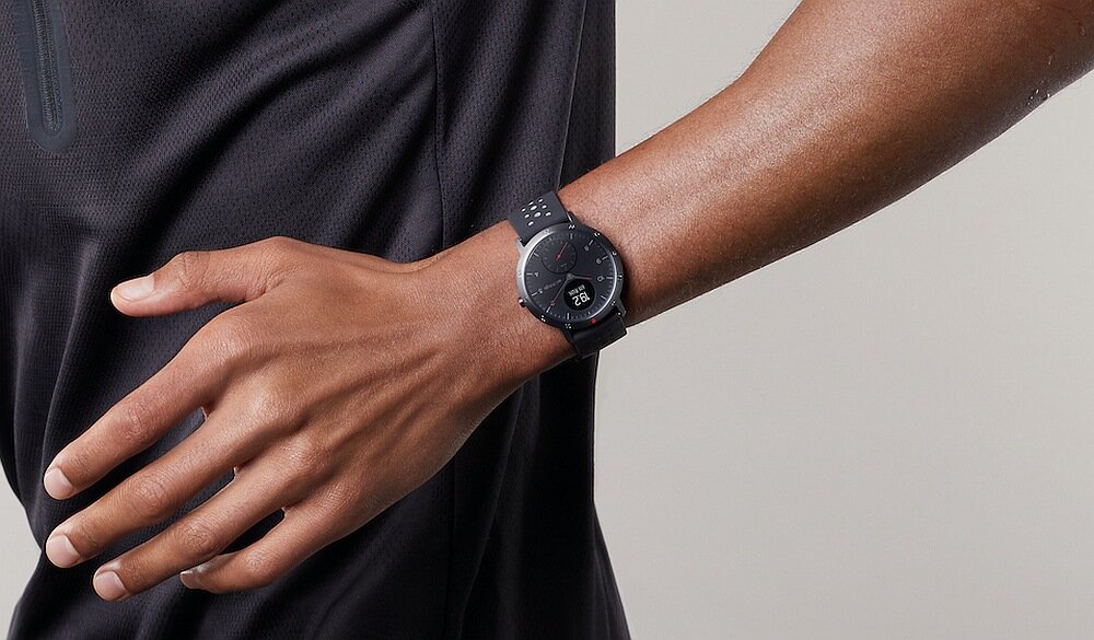 Smartwatch WITHINGS Activite Steel HR Sport puls ekran bateria ćwiczenia trening wodoszczelny sen