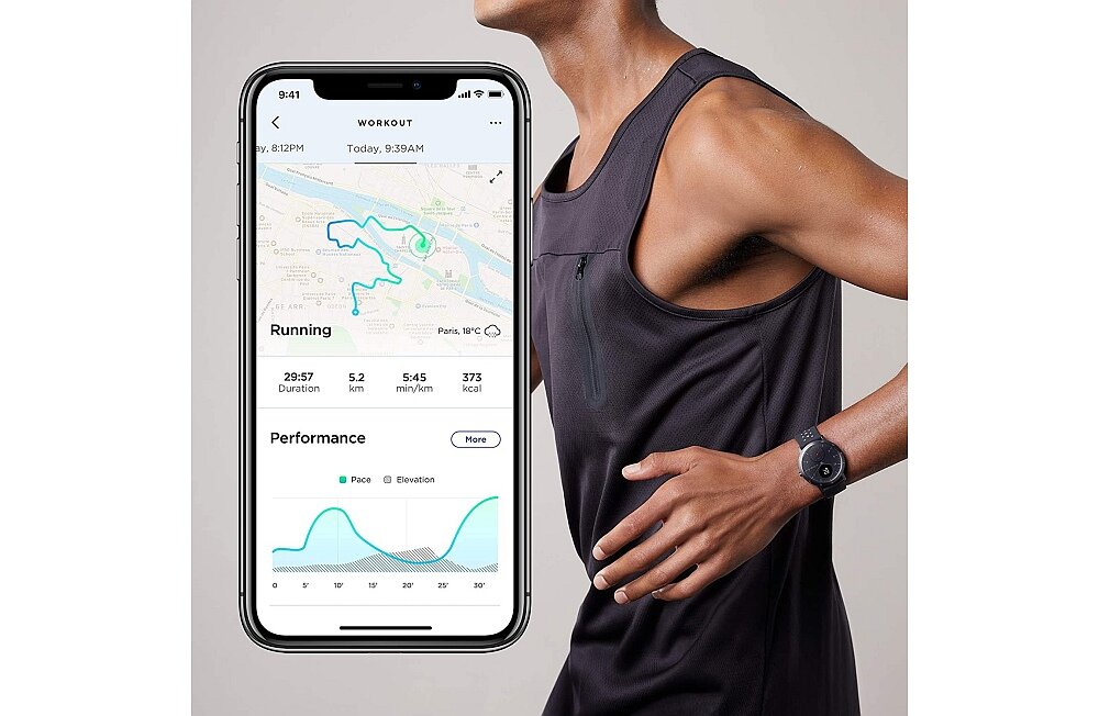 Smartwatch WITHINGS Activite Steel HR Sport puls ekran bateria ćwiczenia trening wodoszczelny sen