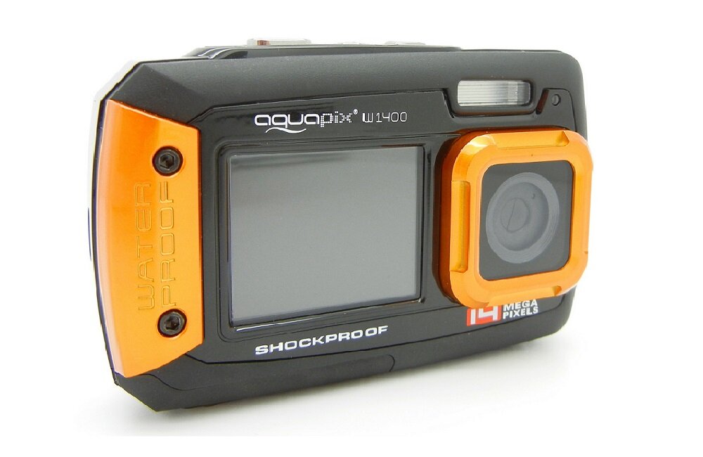APARAT AQUAPIX W1400 ACTIVE ORANGE WODOODPORNY Kompaktowy rozmiar