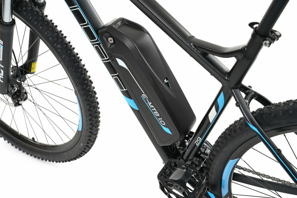 Rower elektryczny INDIANA E-MTB 1.0 M19 Czarno-niebieski - Rama aluminiowa wytrzymalosc