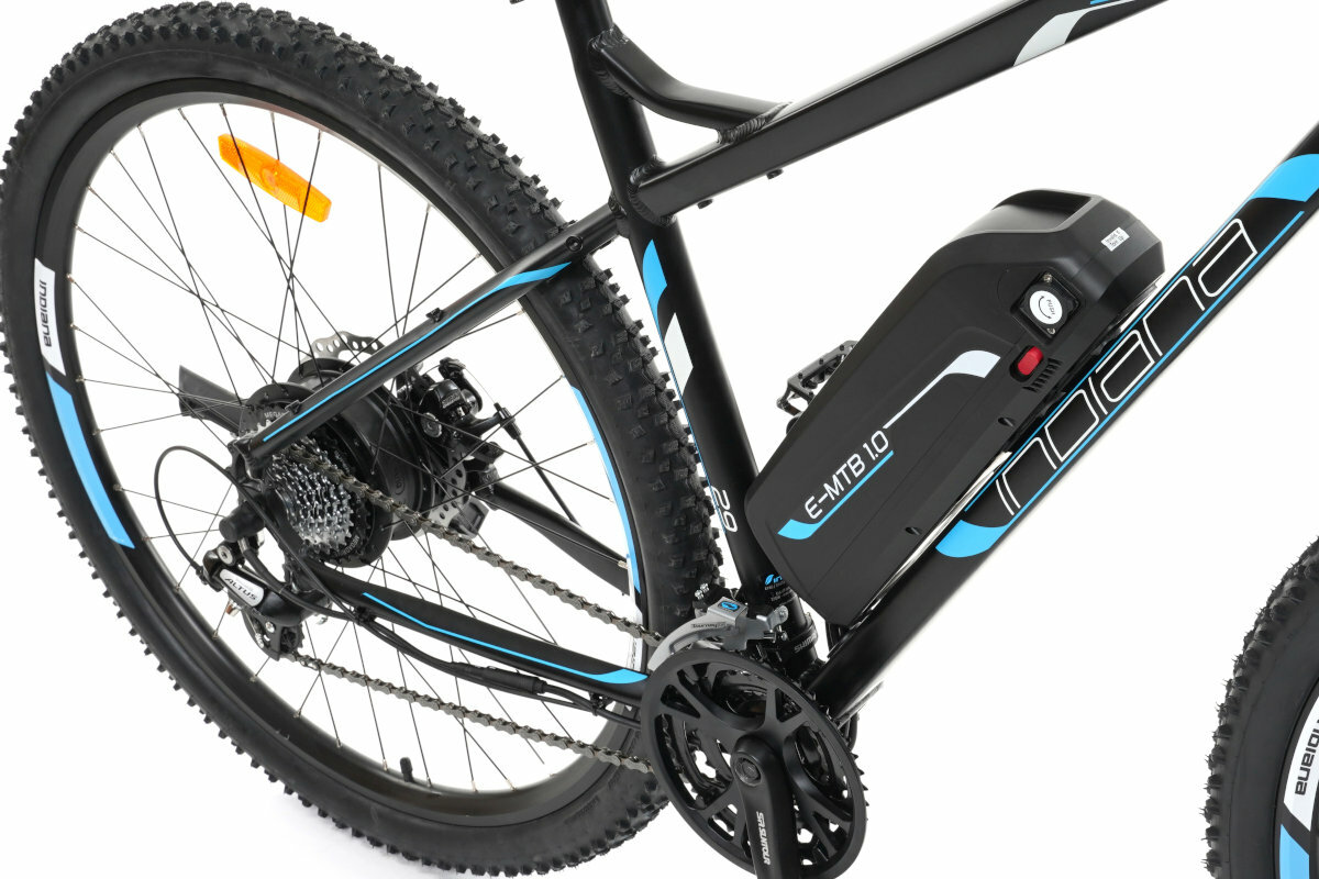 Rower elektryczny INDIANA E-MTB 1.0 M20 Czarno-niebieski - Koła obrecze aluminiowe
