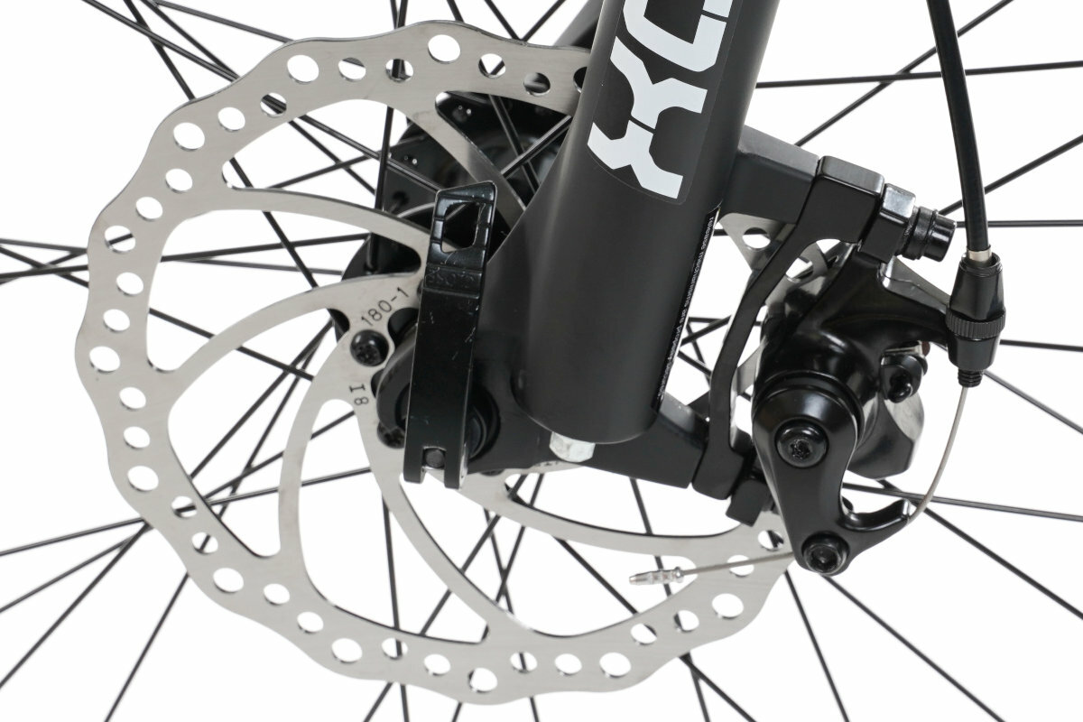 Rower elektryczny INDIANA E-MTB 1.0 M20 Czarno-niebieski - hamulec tarczowy hydrauliczny aluminium