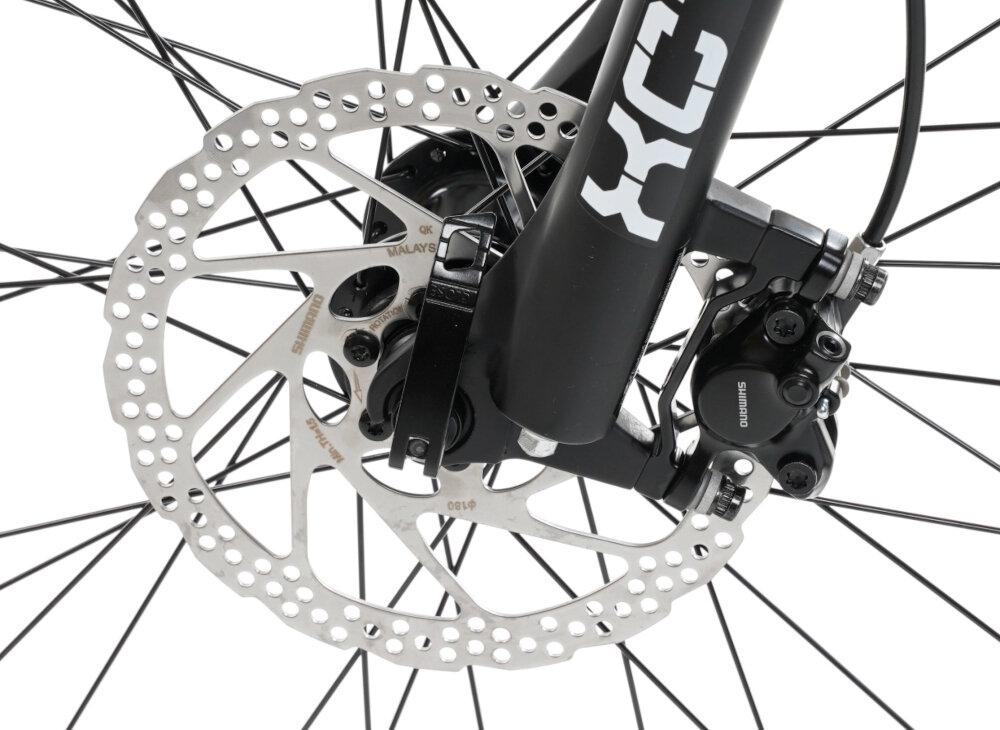 Rower elektryczny INDIANA E-MTB 2.0 M21 Czarno-zielony - hamulec tarczowy hydrauliczny aluminium