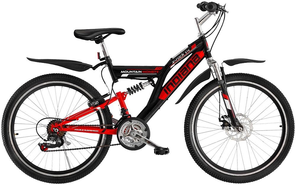 Rower junior INDIANA X-Rock 1.6 Czarno-Czerwony
