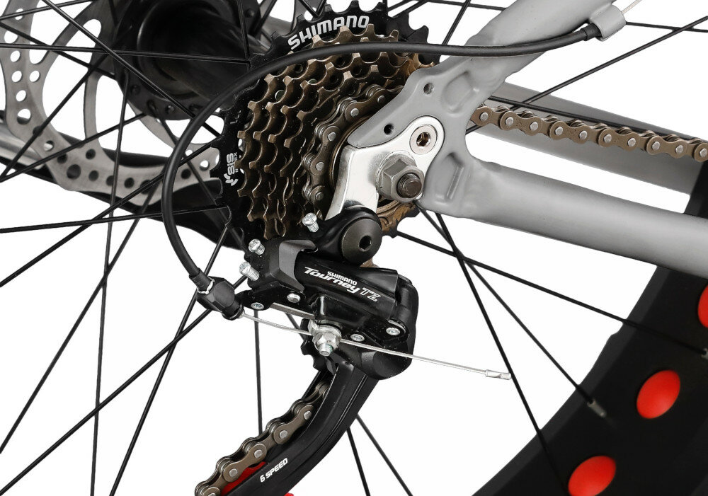 Rower INDIANA Fat Bike M26 Czarny przerzutki 7 shimano
