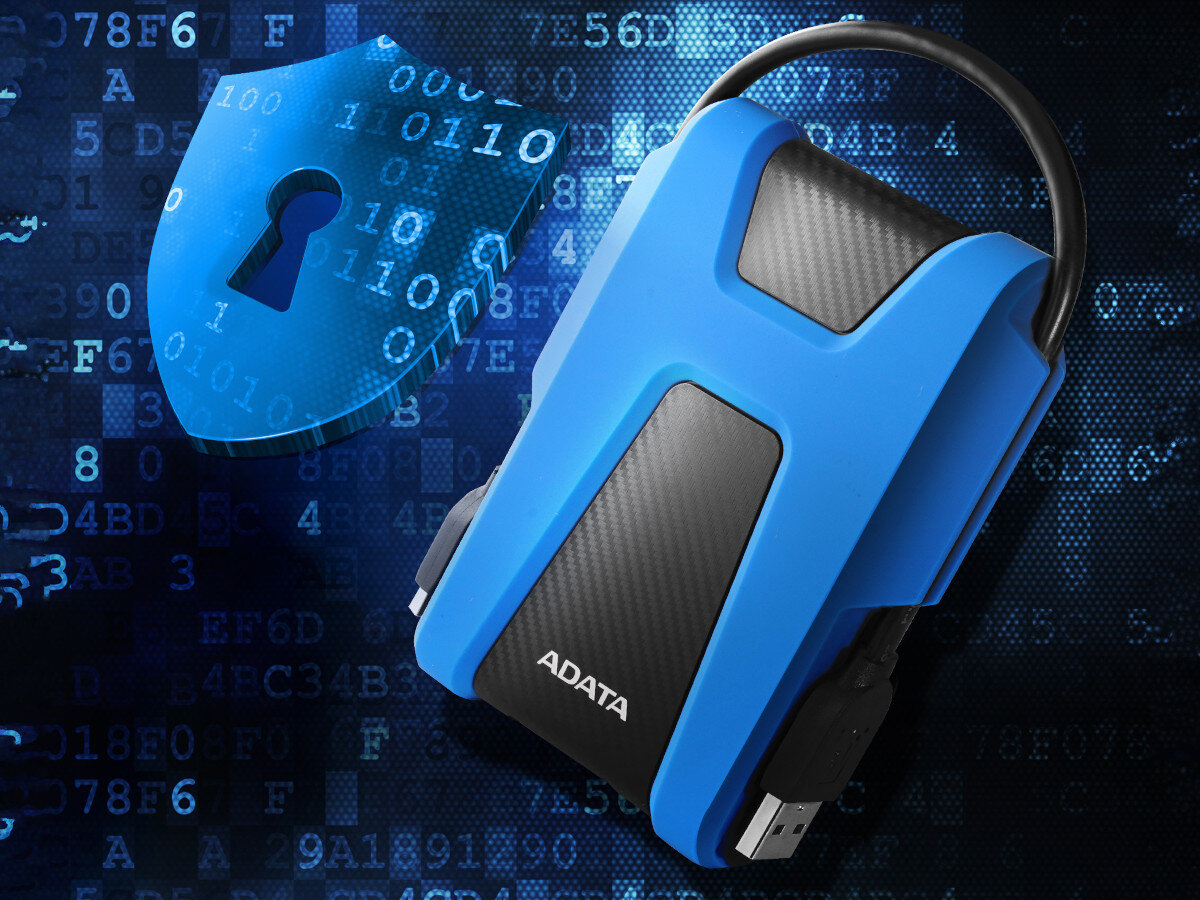 Dysk ADATA Durable HD680 2TB HDD Niebieski szyfrowanie bezpieczeństwo