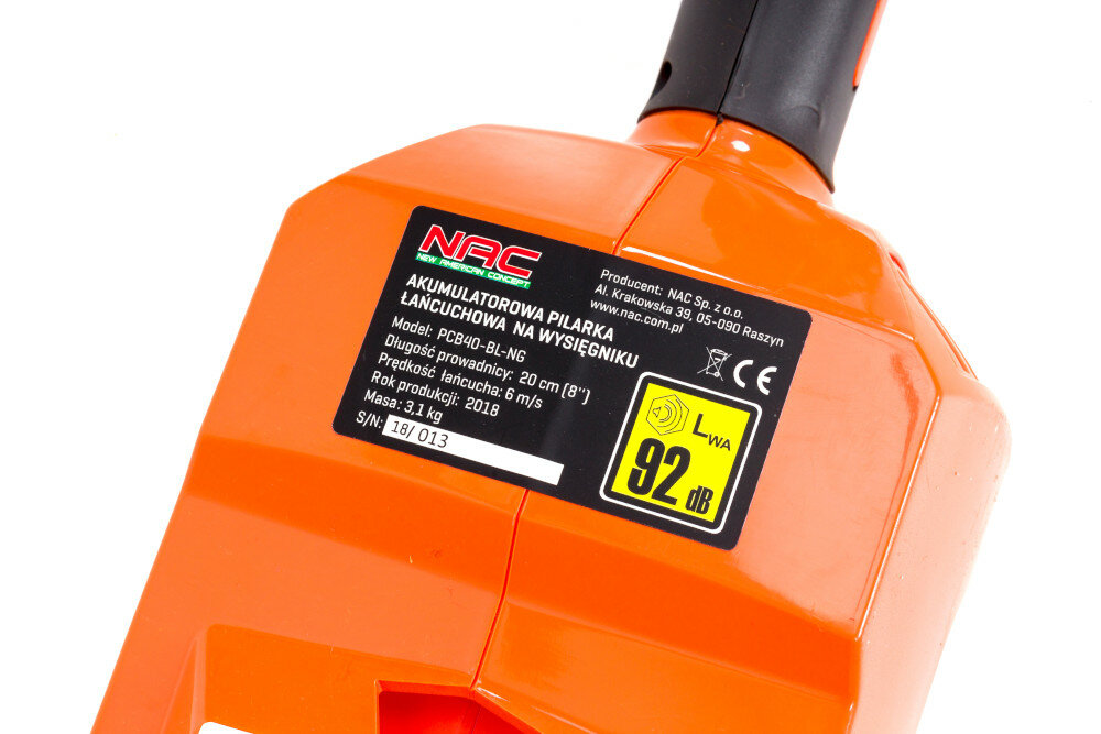 Piła elektryczna NAC PCB40-BL-NG akumulator napiecie pojemnosc