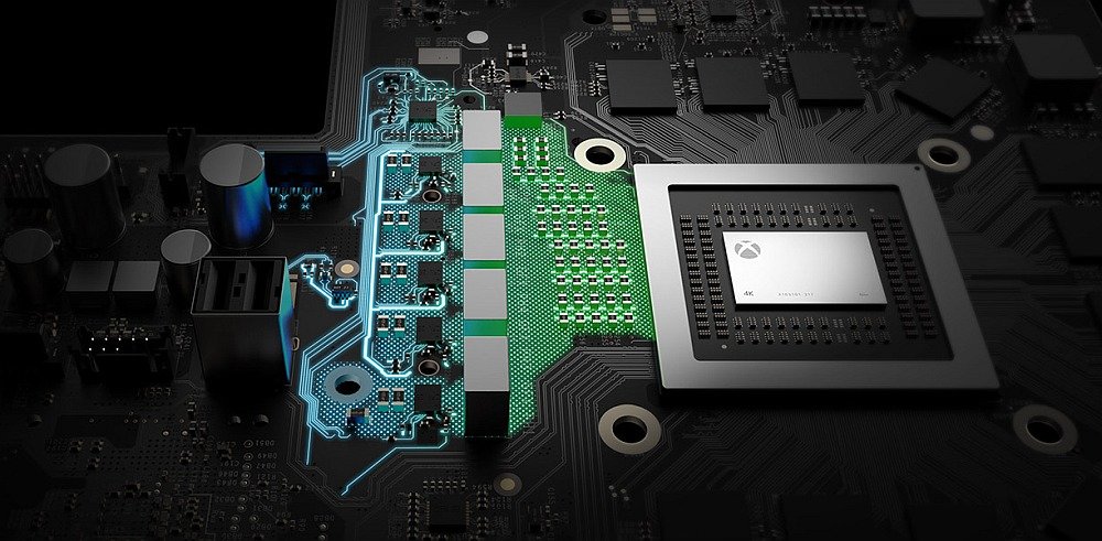 Konsola MICROSOFT XBOX ONE X grafika gpu pamięć zasilanie