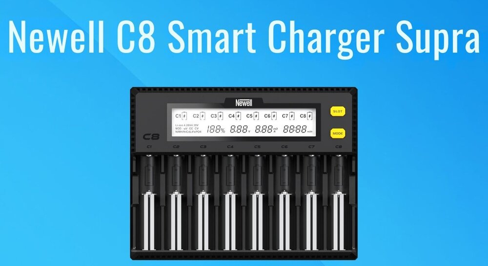 Ładowarka Newell Smart C8 do akumulatorów NiMH/Li-Ion baner 'Newell C8 Smart Charger'