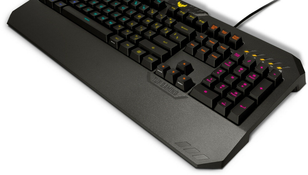 KLAWIATURA ASUS TUF GAMING K5 personalizacja technologia oświetlenie korzystanie strefy