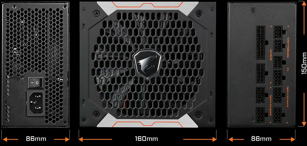 Zasilacz GIGABYTE Aorus GP-AP850GM 850W Gold - Dane techniczne