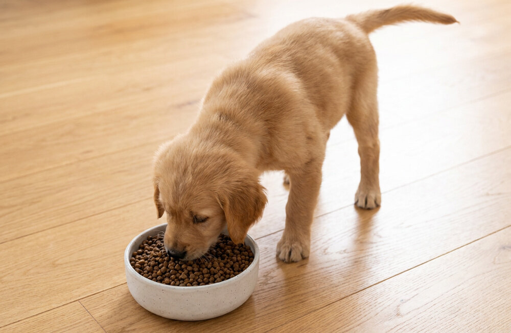 Karma dla psa ACANA Puppy Small Breed Drób z jajkami i rybą 6 kg pies je karmę z miski świeży kurczak (18%) dehydratyzowany kurczak (18%) świeże organy kurczaka (wątroba, serce) (7%) dehydratyzowany indyk (4%) świeże jaja (4%) surowy morszczuk (4%) dehydratyzowany śledź (4%) surowa wątroba indyka (1%)