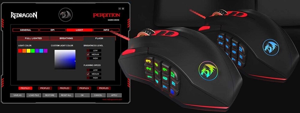 Mysz REDRAGON Perdition M901-1 - dopasowane do uzytkowania