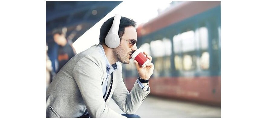 Słuchawki nauszne MOTOROLA Pulse Escape Biały redukcja szumów ANC