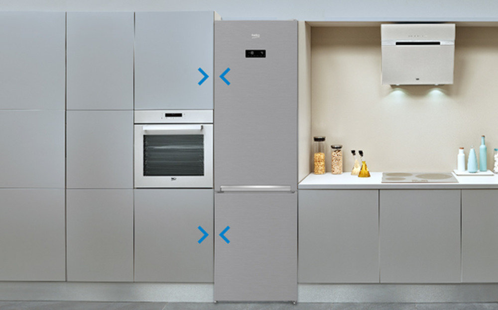 Lodówka BEKO RCNA406I30W - Licujące się drzwi