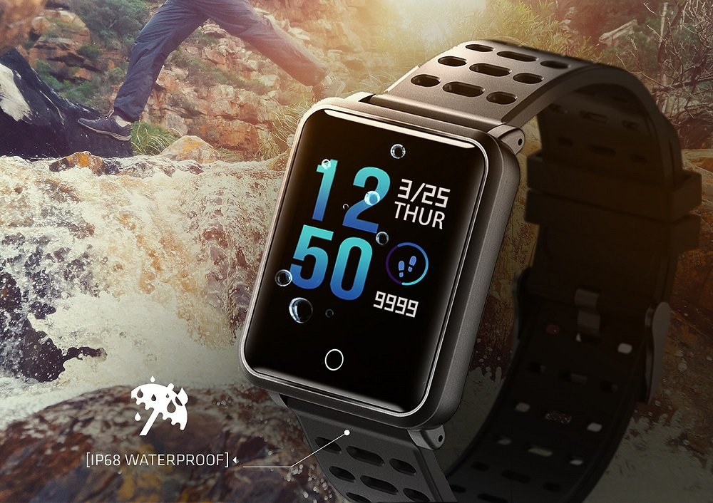 Zegarek Xblitz Touch zdrowie pomiar ciśnienia przejrzysty 1,3 calowy wyświetlacz  data godzina ilość spalonych kalorii tętno dystans