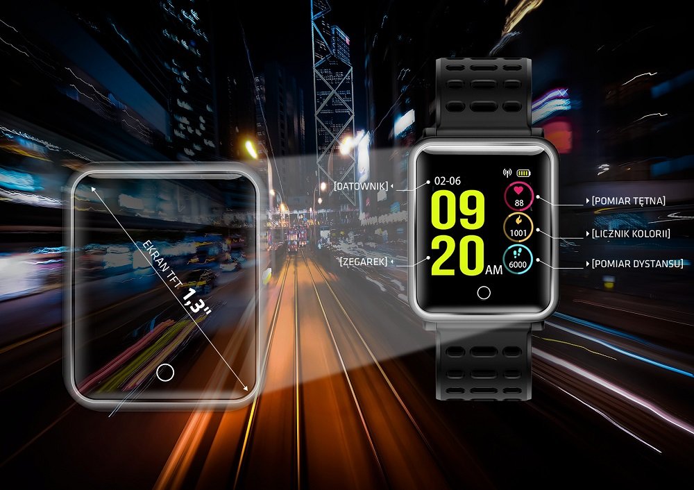 Zegarek Xblitz Touch aplikacja Wearhealth sprawdzanie ciśnienia kwestie zdrowotne problemy ze snem monitorowanie snu 