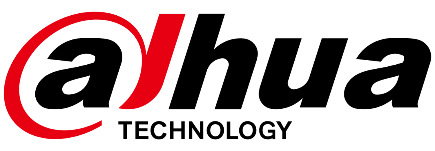 Logo z napisem \'Dahua Technology\' z charakterystycznym czerwonym elementem w literze \'D\'.