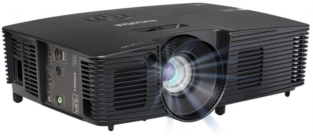 Projektor INFOCUS IN119HDXA panoramiczny format wyswietlanego obrazy zoom optyczny doskonala jakosc standardy Full HD 3D Ready multimedia trojwymiarowe
