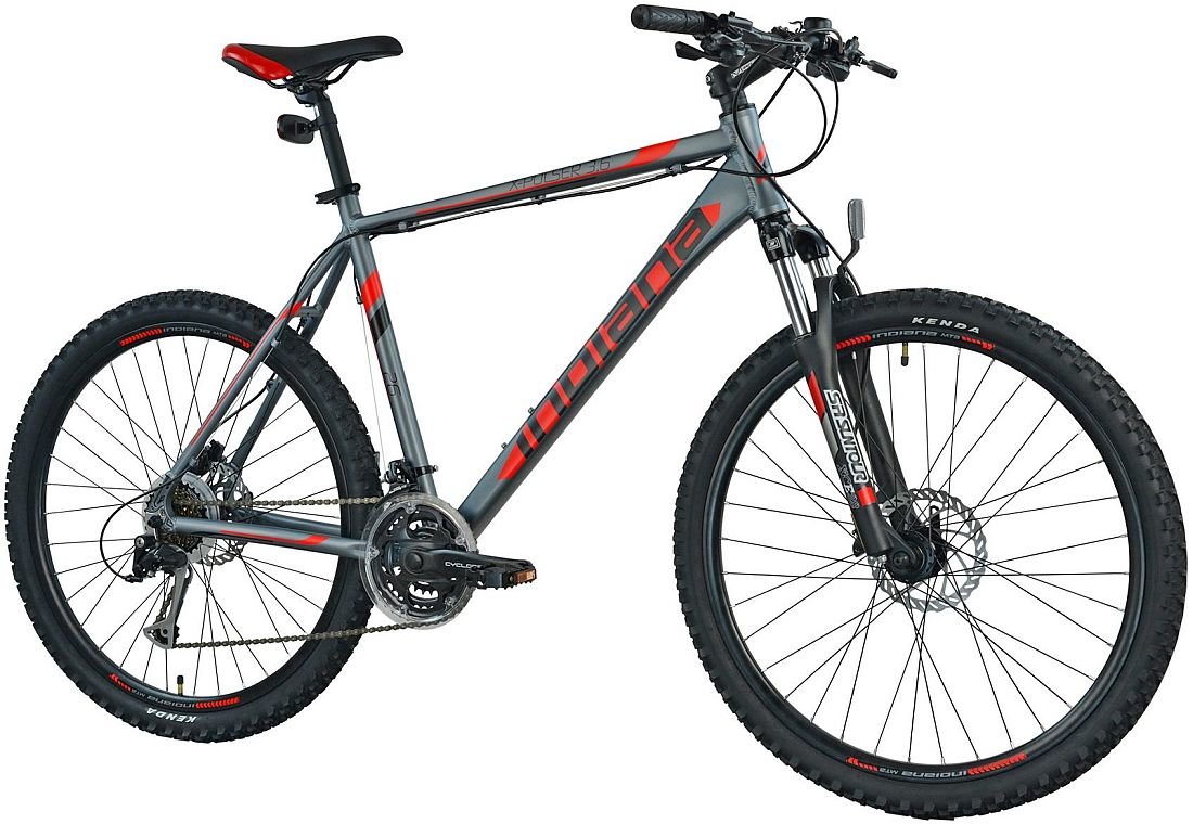 Rower MTB INDIANA X-Pulser 3.6 M19 Grafitowo-czerwony  - Gwarancja na rame