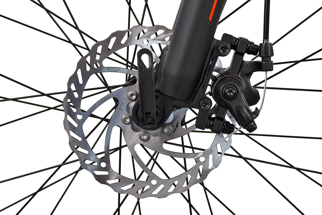 Rower MTB INDIANA X-Enduro 2.7 M17 Czarno-pomarańczowy  - hamulec