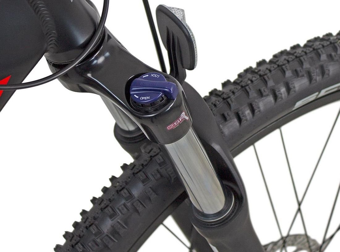 Rower MTB INDIANA X-Pulser 2.9 M21 Czarno-czerwony - Amortyzator
