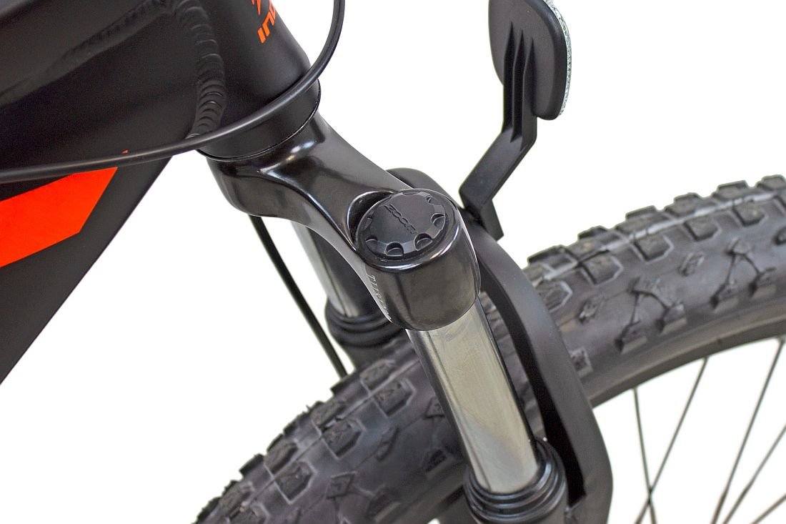 Rower MTB INDIANA X-Enduro 2.7 M21 Czarno-pomarańczowy - Amortyzator