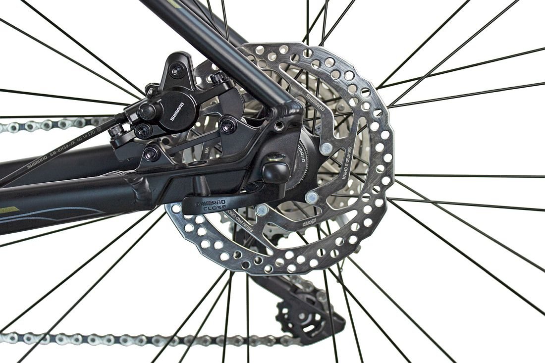 Rower MTB INDIANA X-Pulser 6.9 M19 Czarno-brązowy - hamulec