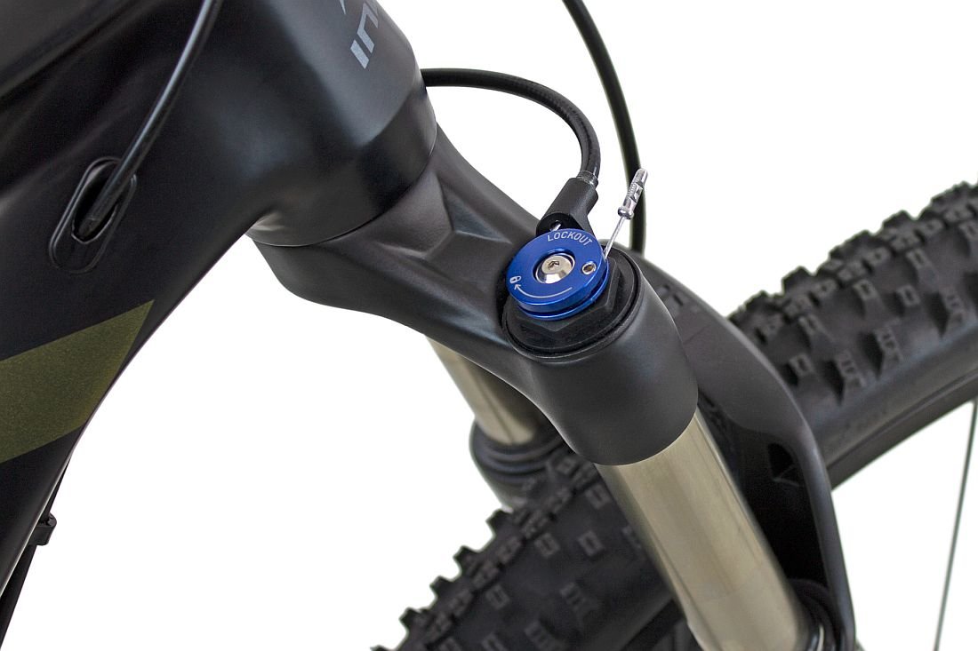 Rower MTB INDIANA X-Pulser 6.9 M19 Czarno-brązowy - Amortyzator