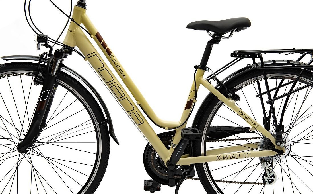 Rower INDIANA X-Road 1.0 D17 Kremowy - Rama