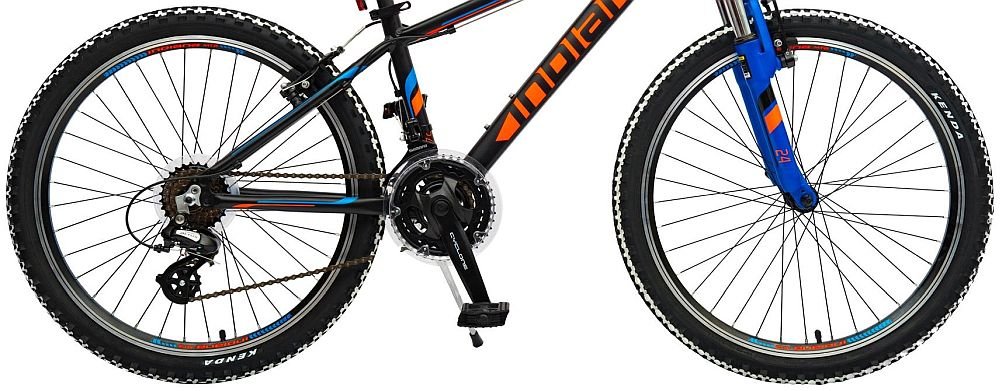 Rower junior INDIANA X-Pulser 2.4 Czarno-pomarańczowy  - Koła