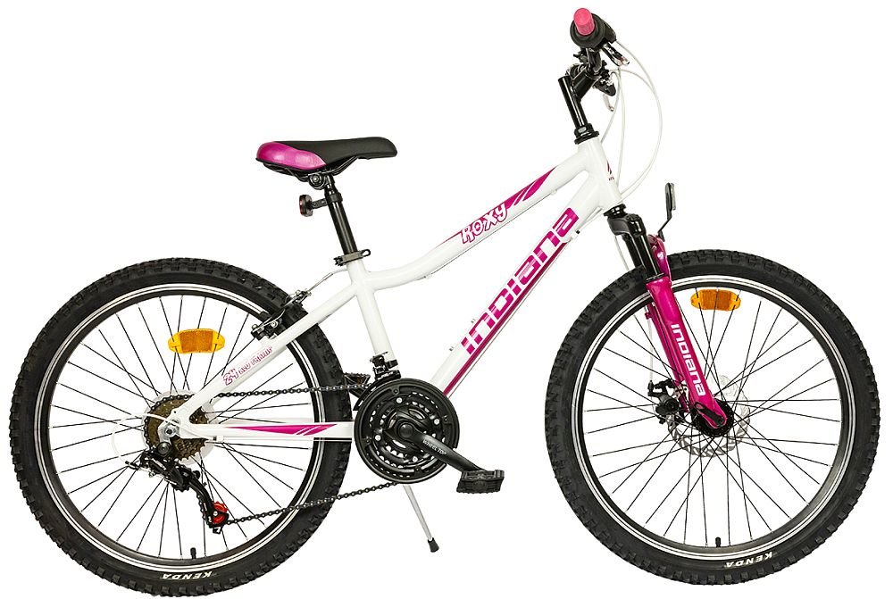 Rower junior INDIANA Roxy Jr 24 Biały-fuksja 
