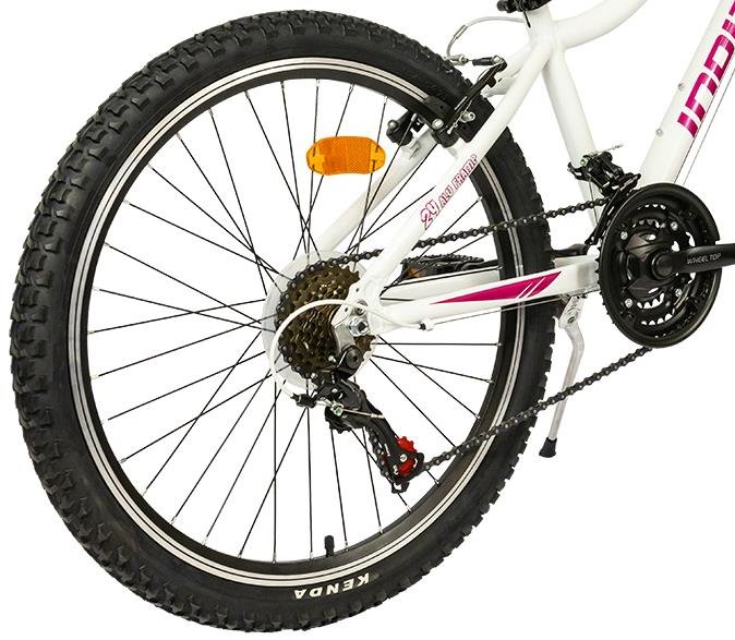 Rower junior INDIANA Roxy Jr 24 Biały-fuksja  - Koła