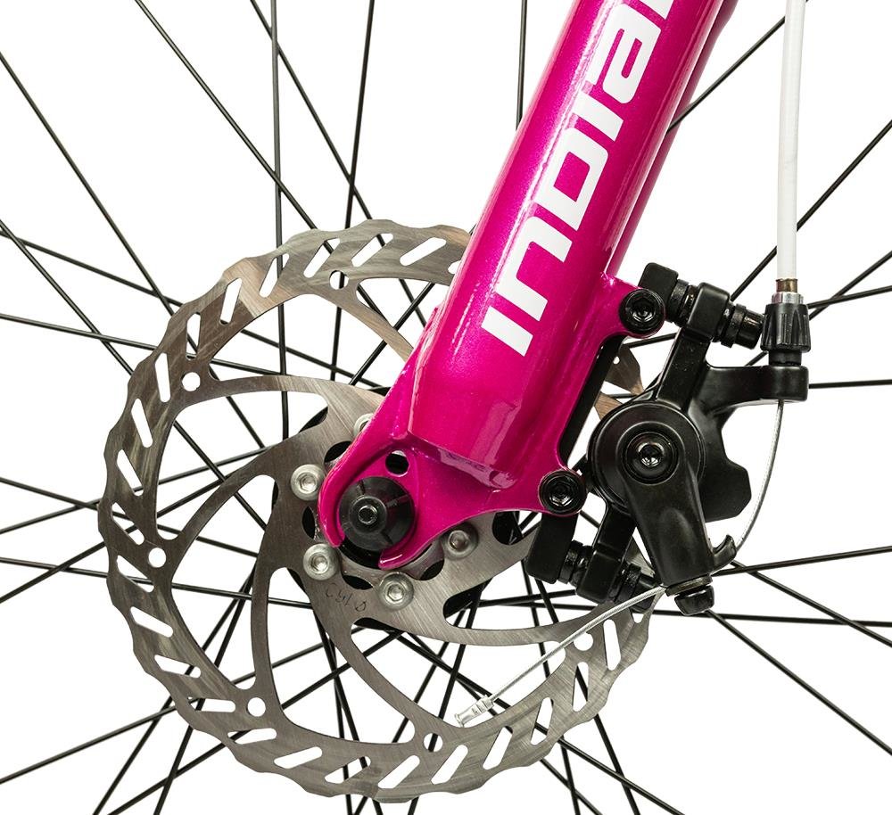 Rower junior INDIANA Roxy Jr 24 Biały-fuksja  - hamulec