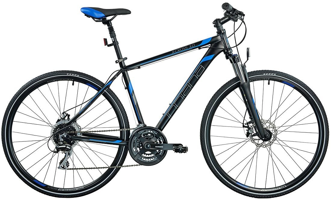 Rower Cross INDIANA X-Cross 3.0 M19 Czarno-niebieski
