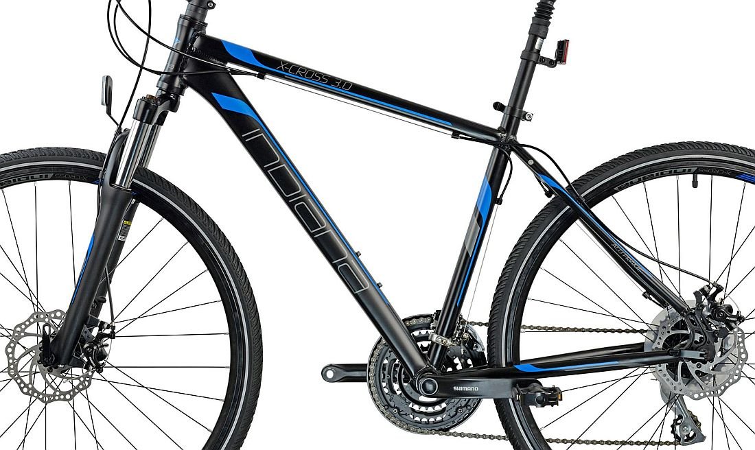 Rower Cross INDIANA X-Cross 3.0 M21 Czarno-niebieski - Rama