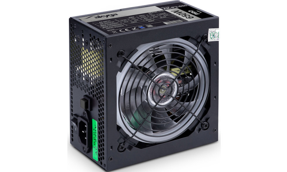 AKYGA AK-P3-650 z podświetleniem RGB 650W pion