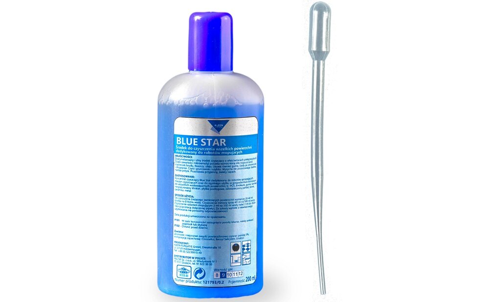 Środek czyszczący do robotów i odkurzaczy Blue Star 200ml nie niszczy struktur, lekko nabłyszcza, subtelny i przyjemny zapach
