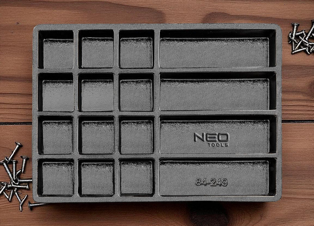 Wkładka do szafki NEO 84-249 organizer narzędzi przechowywanie śruby wkręty polipropylen kompatybilność 84-221 84-222