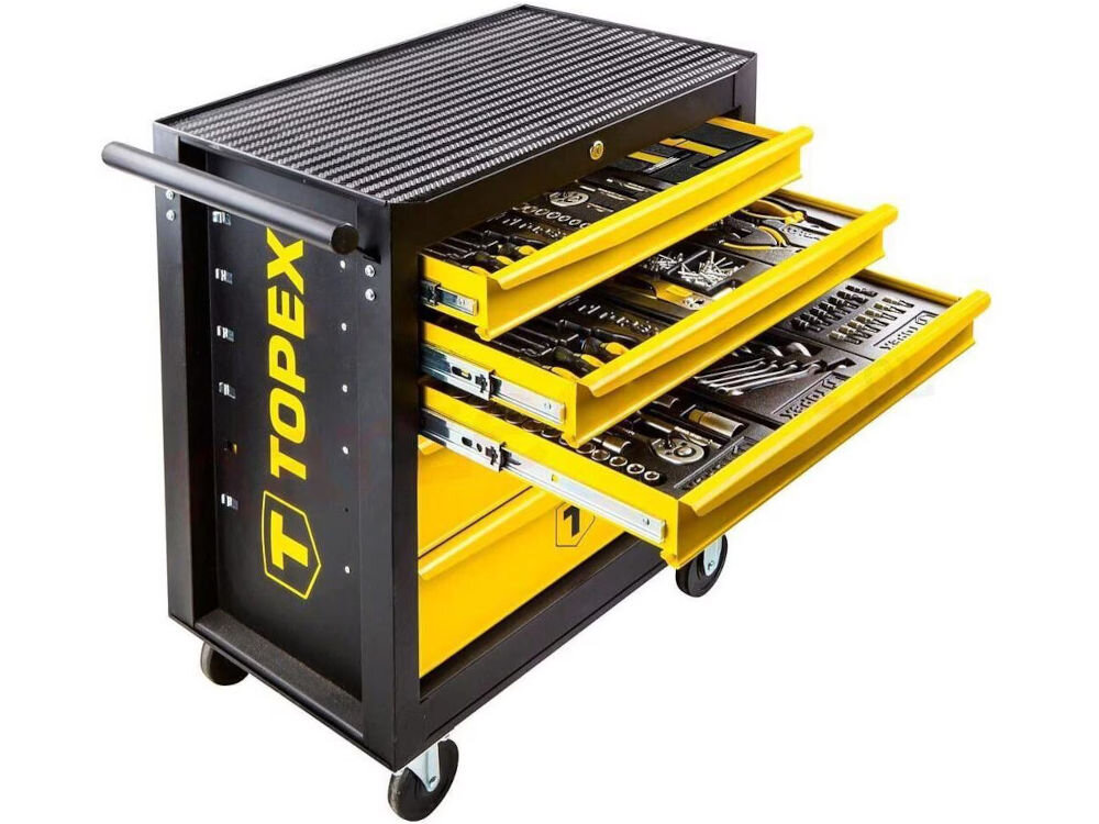 Szafka narzędziowa Topex 79R501 szuflady centralny zamek prowadnice kulkowe