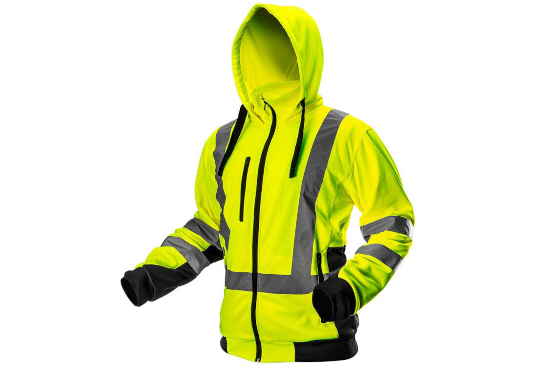 Bluza robocza NEO TOOLS 81-745-M (rozmiar M/50) widzialność w różnych warunkach żółty kolor kolorystyka odblaskowe strefy poziom bezpieczeństwa