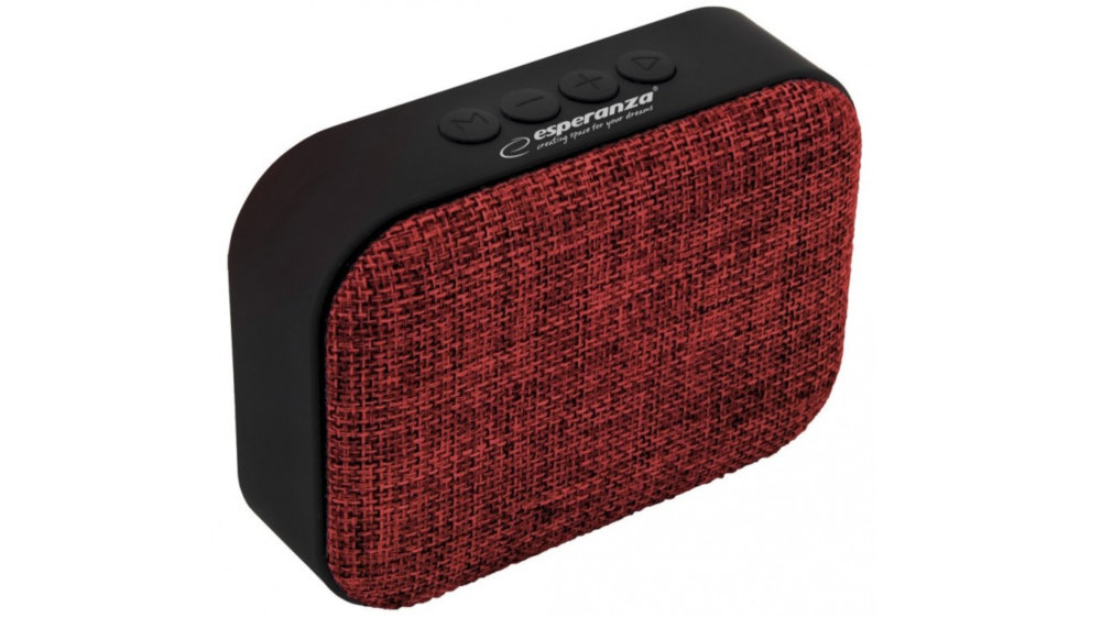 Głośnik Mobilny ESPERANZA Samba Czerwono-Czarny - Bluetooth