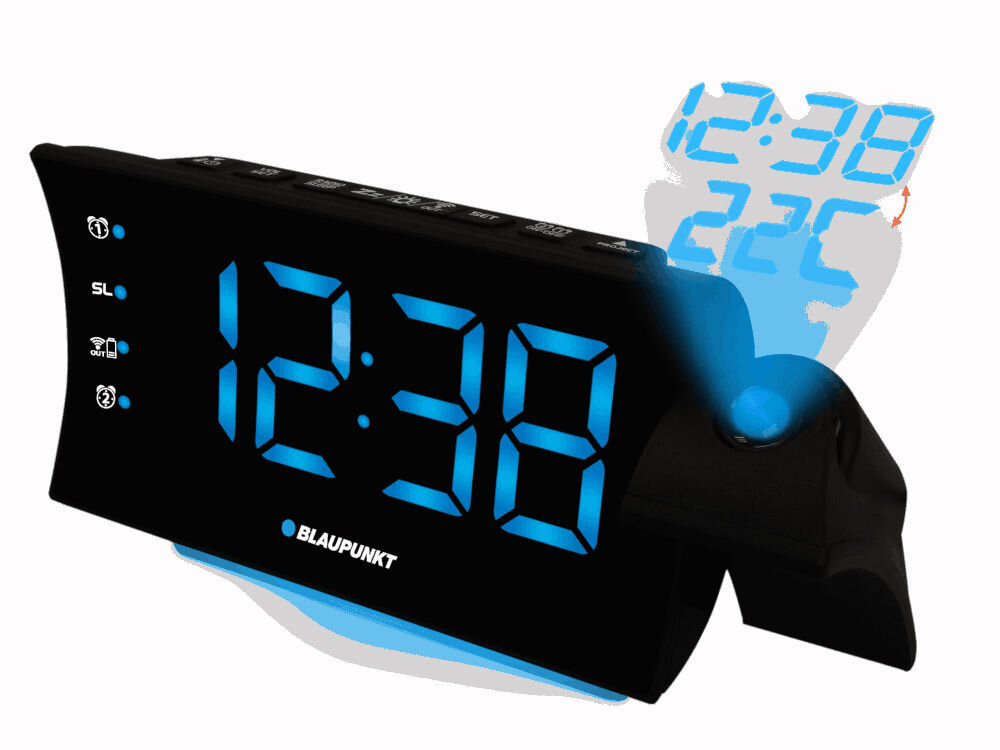 Radiobudzik BLAUPUNKT CRP81USB Czarny podwójna funkcja alarmu, funkcja drzemki od 5 do 60 min
