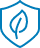 Na obrazie widoczne jest niebieskie logo w kształcie tarczy z liściem w środku. Logo jest umieszczone na białym tle.