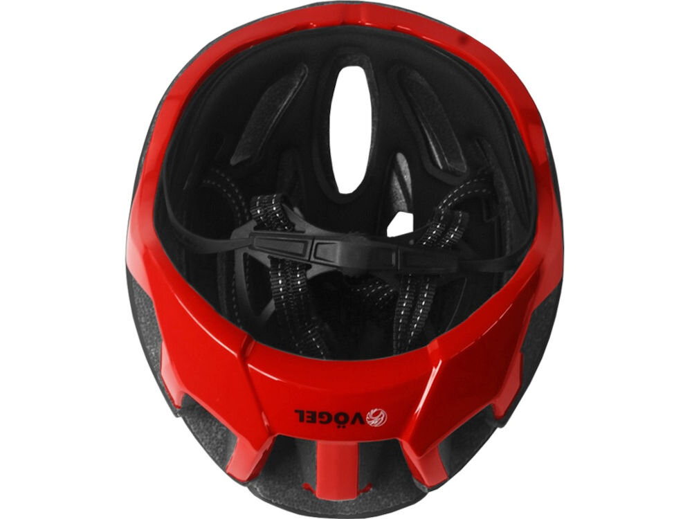Kask rowerowy VÖGEL VKA-924R Czarno-czerwony Szosowy (rozmiar S/M) regulacja pokrętło pasek