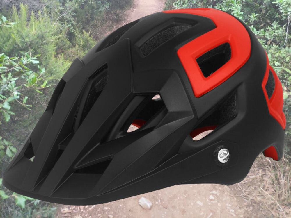 Kask rowerowy VÖGEL VKA-924R Czarno-czerwony MTB (rozmiar L)