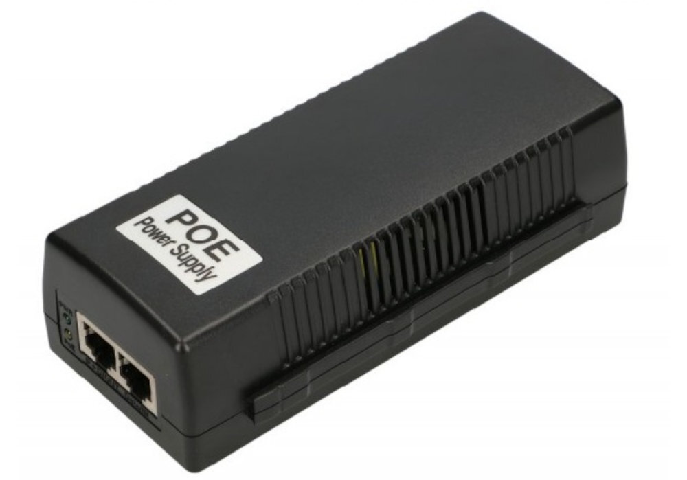 Zasilacz POE EXTRALINK - zasilacz od przodu na białym tle