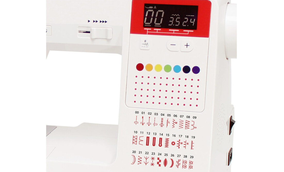 Maszyna do szycia JANOME J30 latwa praca uzytkowanie wbudowany wyswietlacz szybko i wygodnie