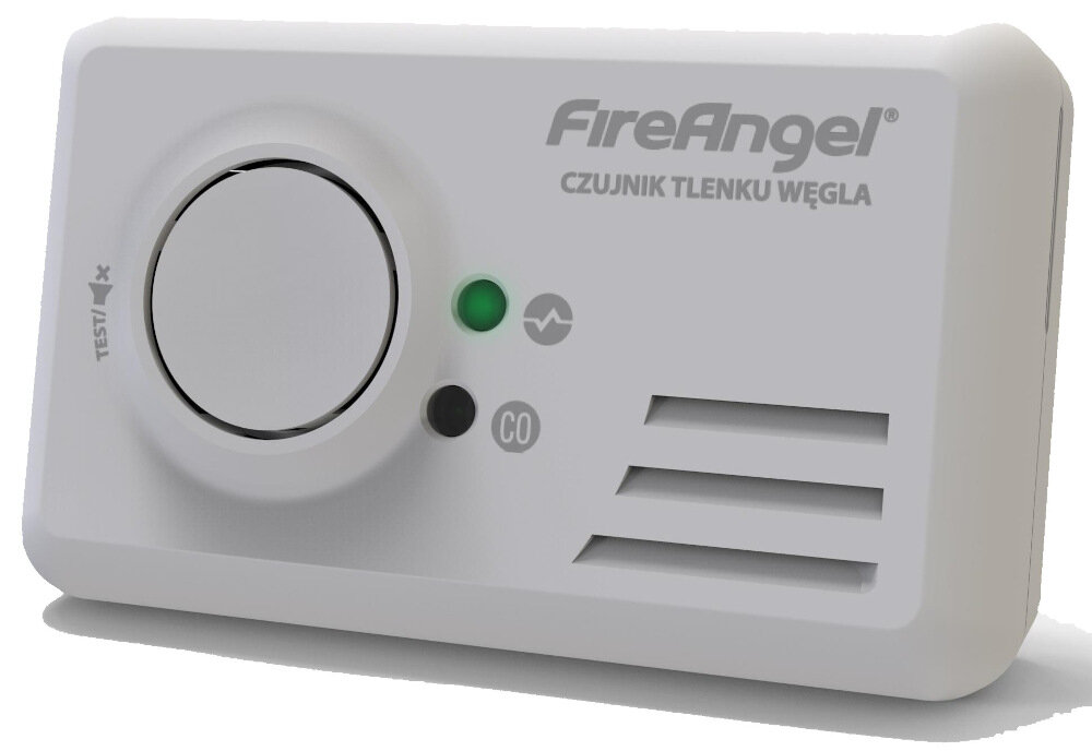 Czujnik tlenku węgla czadu FIREANGEL CO-9B-PLT bezpieczne srodowisko domowe monitoring poziomu tlenku wegla szybka reakcja na potencjalne zagrozenia